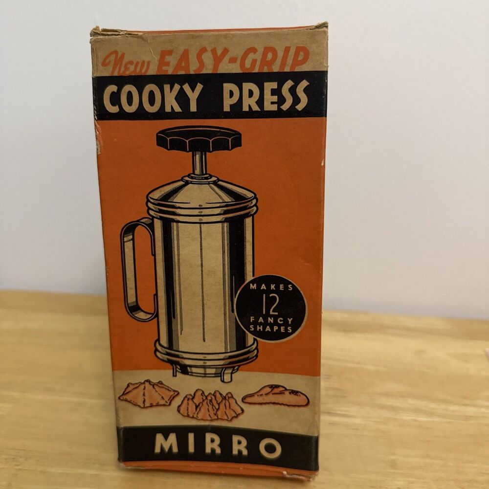 New In Box Vintage Mirro Cooky (Cookie) & Pastry Press Aluminum